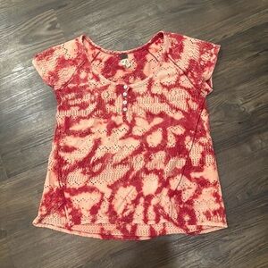 We the Free Free People Tie-Dye Short Sleeve Top